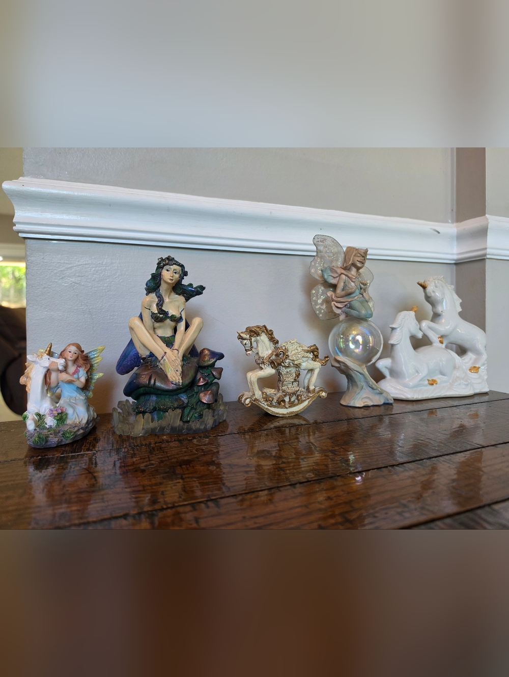 Vintage Fantasy Figurine Lot Fairies Unicorns